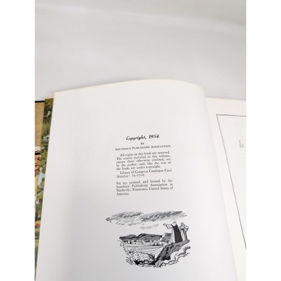 Vintage Golden Treasury of Bible Stories Arthur Spalding Hard Cover Book 1954 - Picture 9 of 16